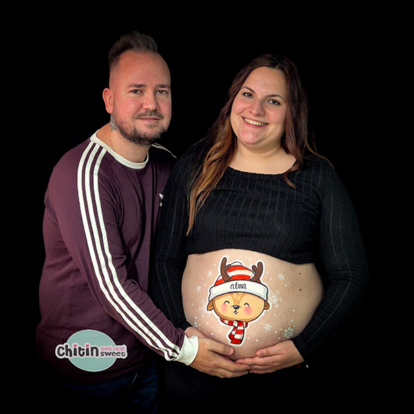 belly painting-navidad-elda-embarazada-fotografia